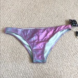 Nasty Gal Holographic Bikini Bottom
